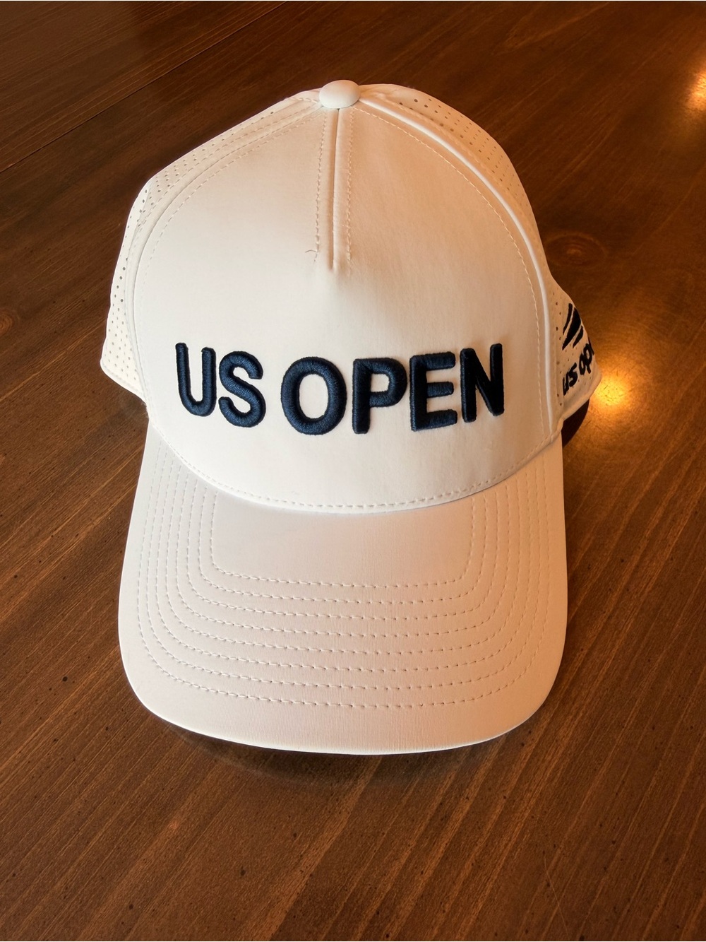 American Needle US Open White Perforated Snapback Hat